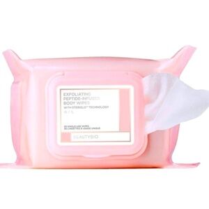 BeautyBio Exfoliating Body Wipes with Anti-Aging Peptides makeup wipes 30/pk NEW